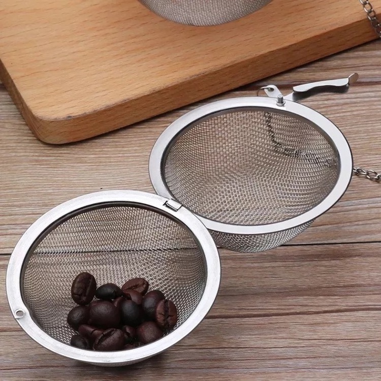 Food Grade 18 8 Stainless Steel Gold Silver Mesh Tennis Tea Fliters Ball Strainer Infuser wholesale