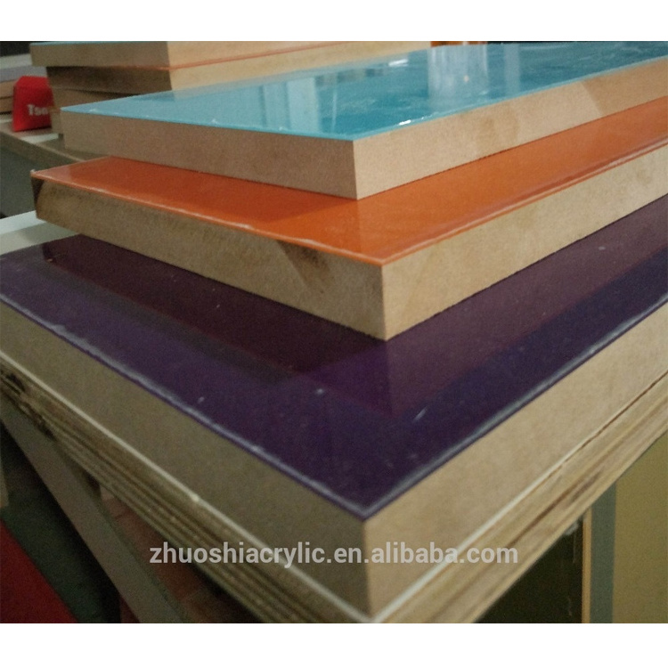 High Gloss Decorative Acrylic Board Mdf Faced Pvc Film Low Price With Good Quality