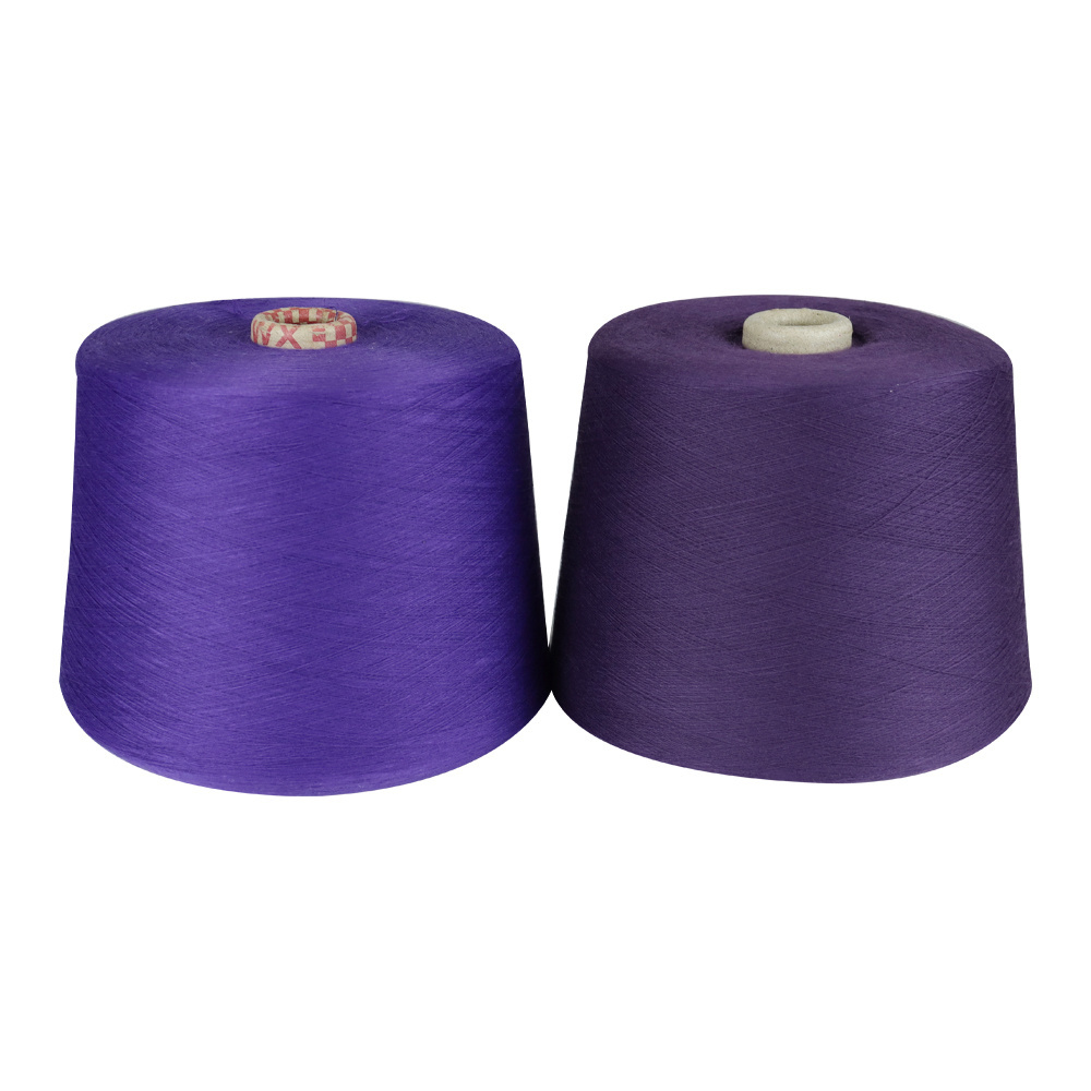 wholesale factory 40NE 100% polyester spun yarn Virgin knitting fabric yarn