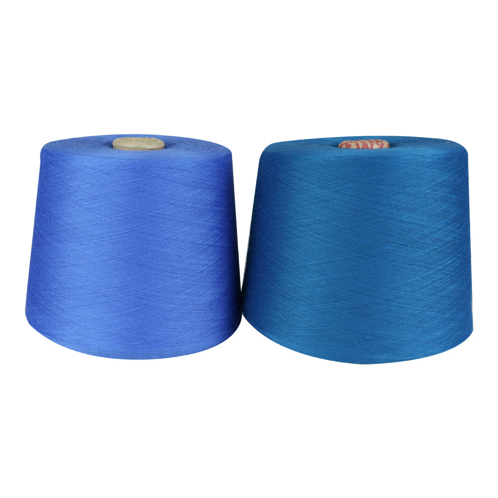 wholesale factory 40NE 100% polyester spun yarn Virgin knitting fabric yarn