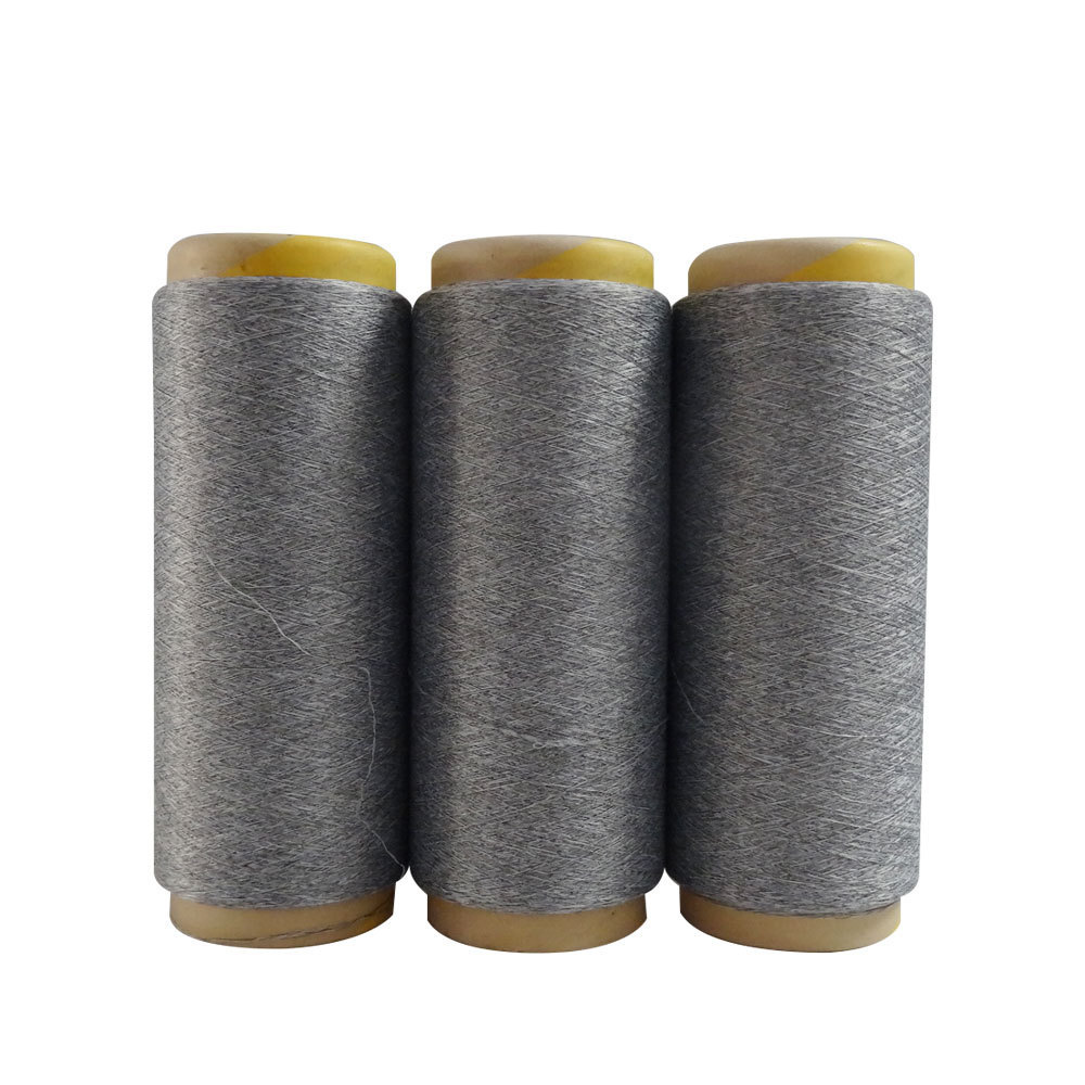 Heather Grey Polyester and Nylon Mix Colour Blend Melange AB yarn For Seamless Underwear