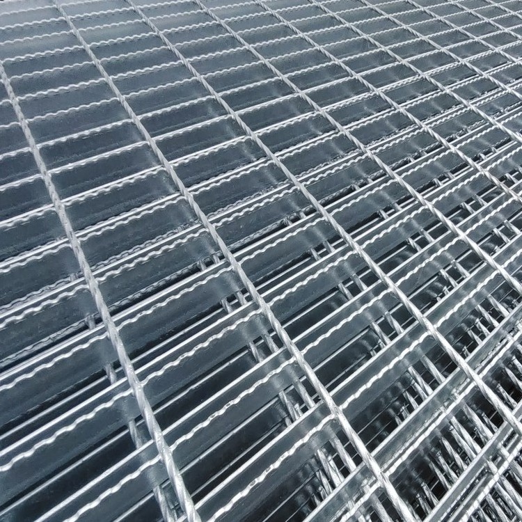 Hot-Dip Galvanized  Platform Grating 40 mm Flat Steel Grating serrated Pedals walkway grating