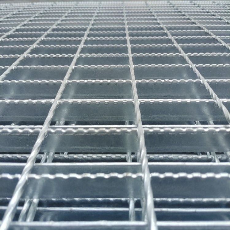 Hot-Dip Galvanized  Platform Grating 40 mm Flat Steel Grating serrated Pedals walkway grating