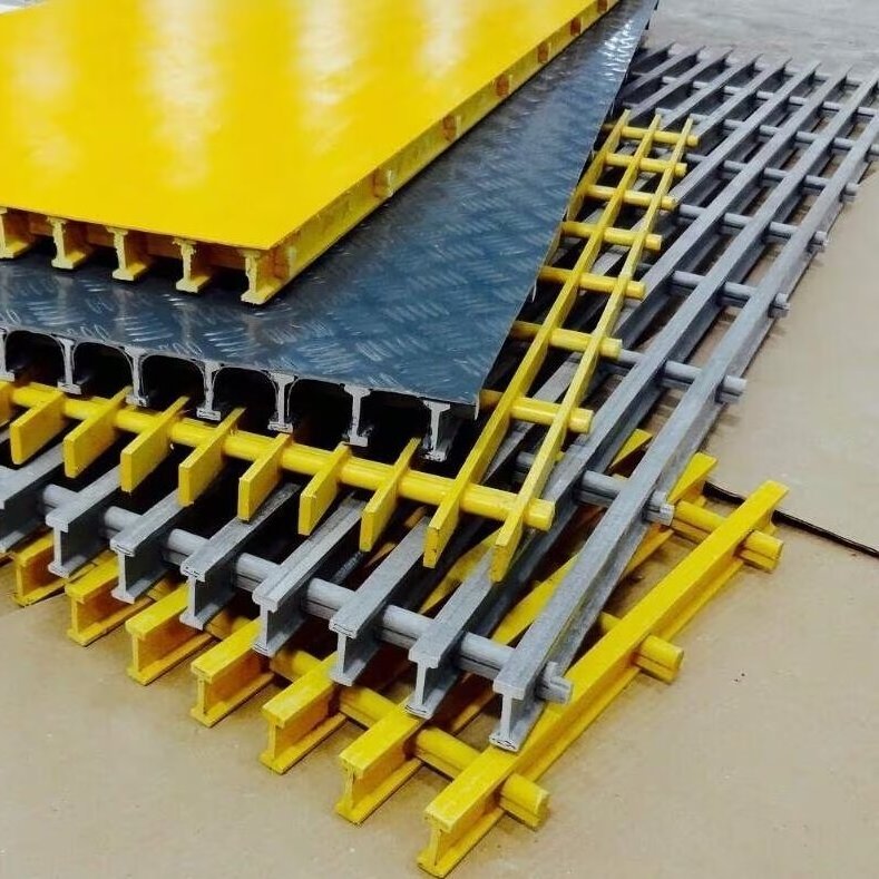 Anti Slip Fiberglass Reinforced Plastic Pultruded I-bar I-Section FRP Grating