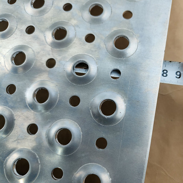 Traction tread plank grating Dimple Perforated metal with Round Hole Anti Skid Plate for Flooring Walkway