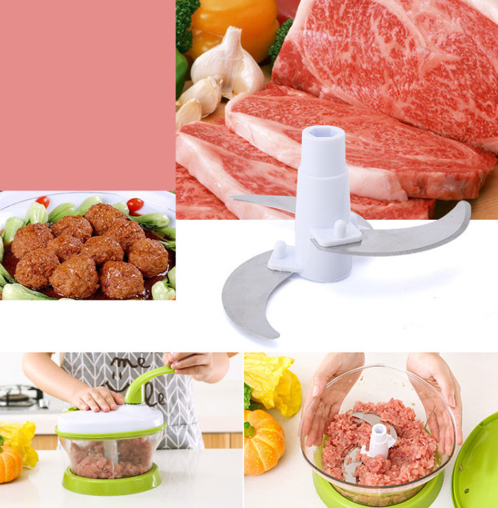 Food Processor - Kitchen Accessories - Vegetable Slicer  - Salad Spinner - Manual Food Chopper