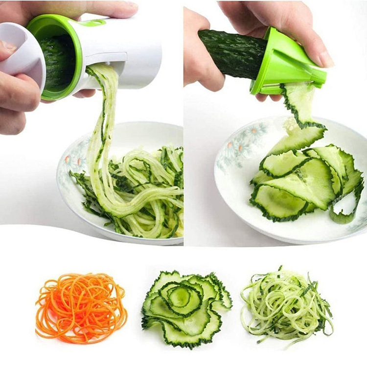 fashion Vegetable Grater Stainless Steel Carrot Cucumber Slicer Chopper Vegetable Spiral Blade Cutter