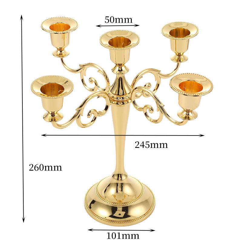 gold candle holders/candelabras gold table centerpieces Latest 5 Arms Crystal Tall Candelabra gold candelabra for x-mas decor