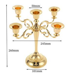 gold candle holders/candelabras gold table centerpieces Latest 5 Arms Crystal Tall Candelabra gold candelabra for x-mas decor