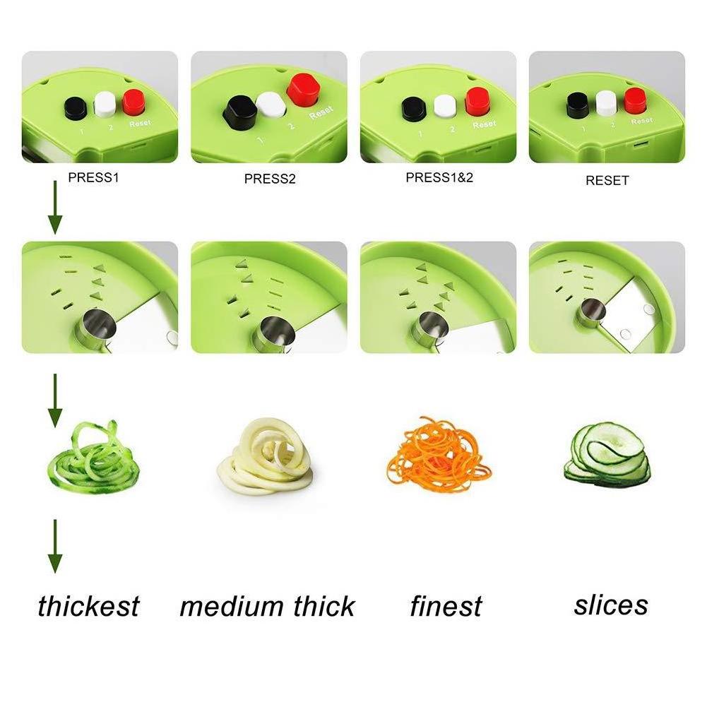 multi-function mandoline slicer Hand-held vegetable spiralizer 5 in 1 mini  shredder adjustable spiral slicer