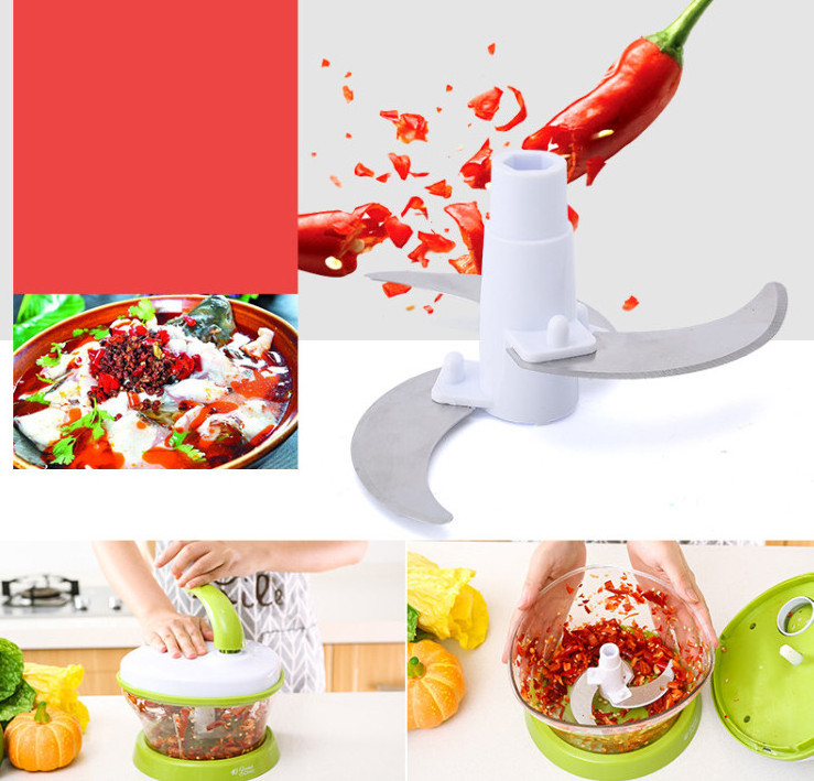 Food Processor - Kitchen Accessories - Vegetable Slicer  - Salad Spinner - Manual Food Chopper