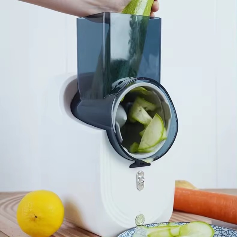 Household Vegetable And Food Shredder Kitchen Electric Slicer Stainless Steel Blade Vegetable And Fruit Cutting Machine