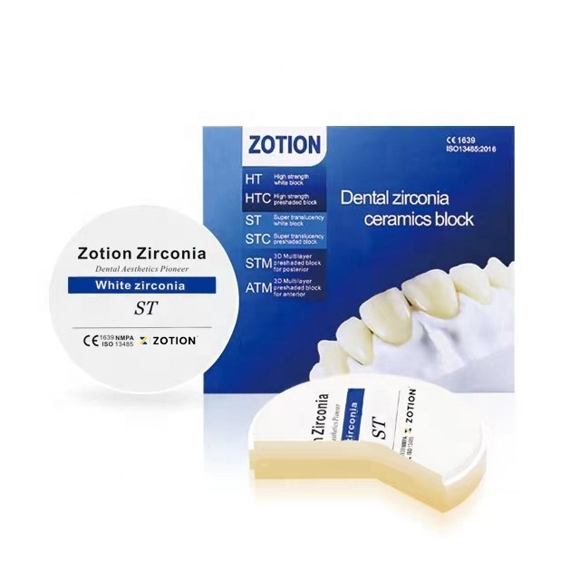 Dentistry artificial teeth material ST 98mm dental zirconia blank for crowns