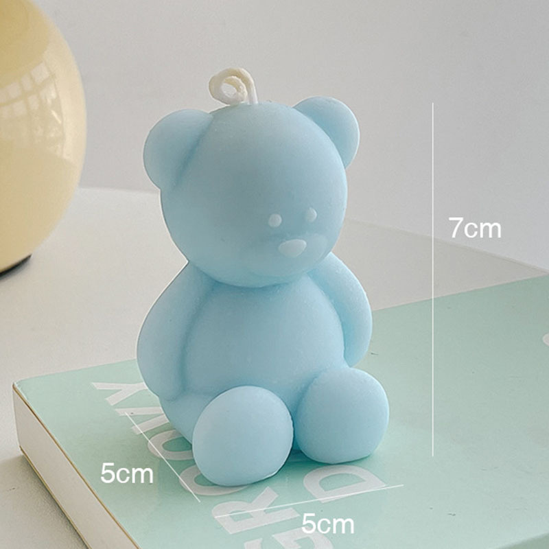 New Arrival Cute Bear Shaped Paraffin Aromatherapy Candle Scented Candle With Gift Box For Children's Birthday