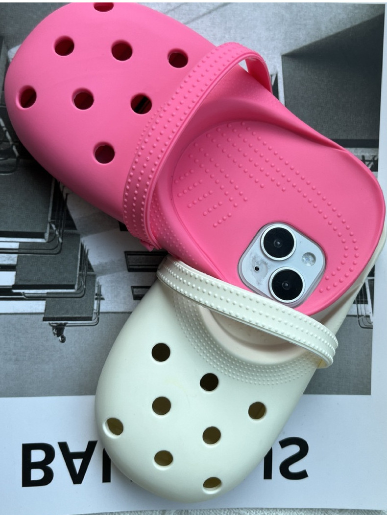 New Arrival Popular Simulation Slippers Shoes Soft Silicone Phone Case  funny hole Case For phone 13 12 11 14 Pro MAX