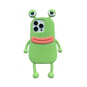 3D Rubber Frog Monster Silicone ZHAOLUSI Phone Case For iPhone 15 pro max 14 13 12 11 XS XR  cartoon Shock proof Protect Cover