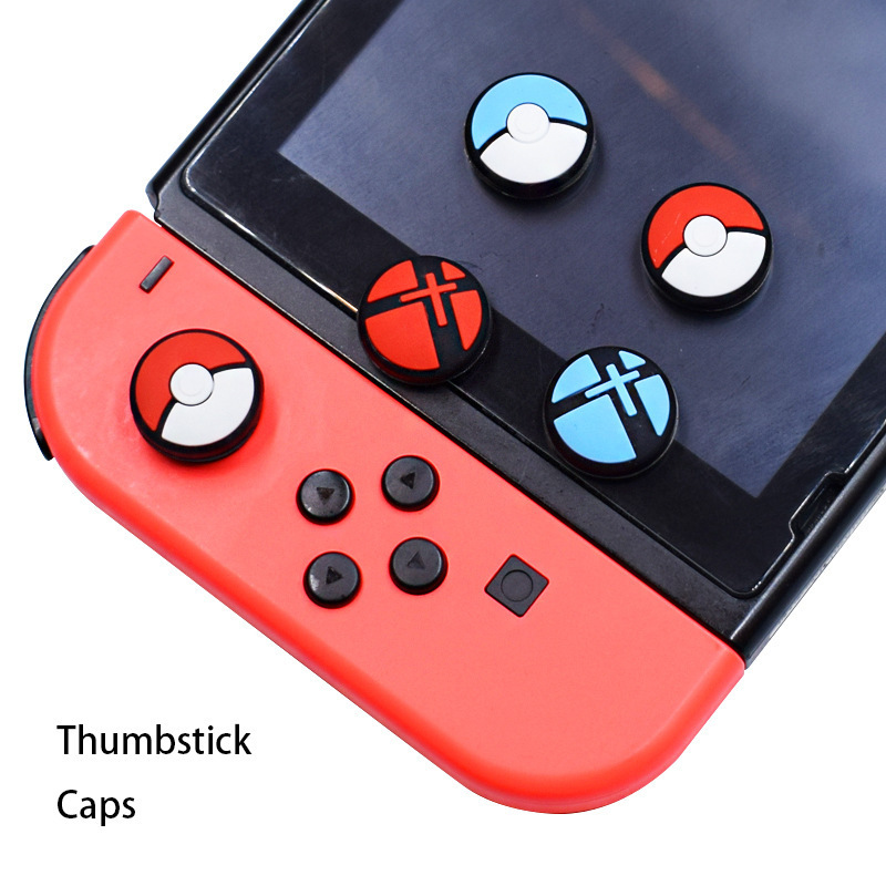 Factory Wholesale Cute Cartoon Rubber Case Cover Joystick Switch Analog Thumb Grip for Nintendo Switch Accessories