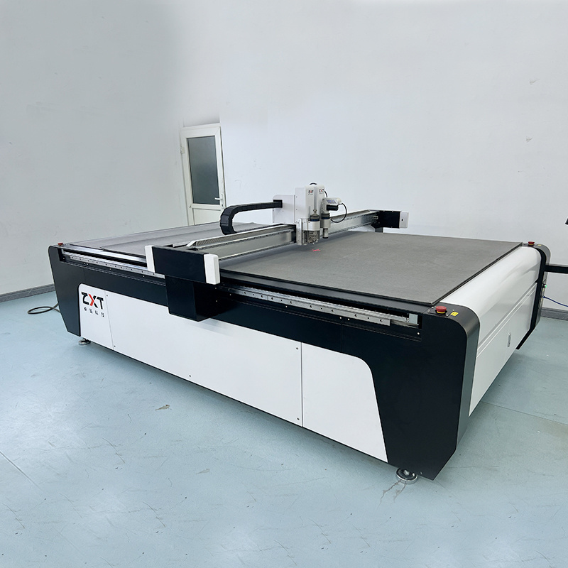 ZXT CNC Automatic PVC Plastic Cutting Oscillating Knife PVC Waterproof Fabric/Soft Glass/Tarpaulin Cutting Machine