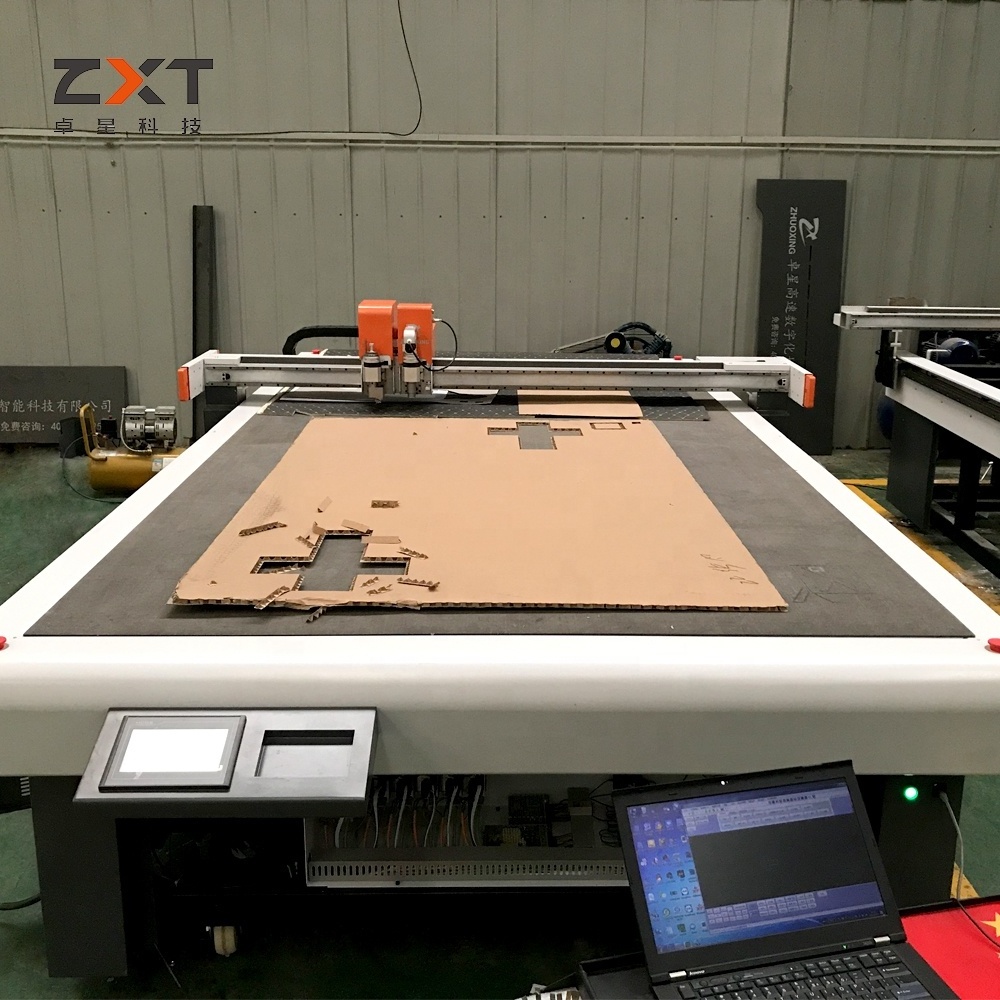 ZXT Factory Direct CNC Digital Flatbed Oscillating Knife Grey Board / Corrugated Board / Carton Die Cut Machine For Sale