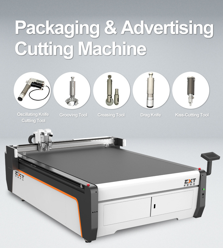 ZXT Factory Direct CNC Digital Flatbed Oscillating Knife Grey Board / Corrugated Board / Carton Die Cut Machine For Sale