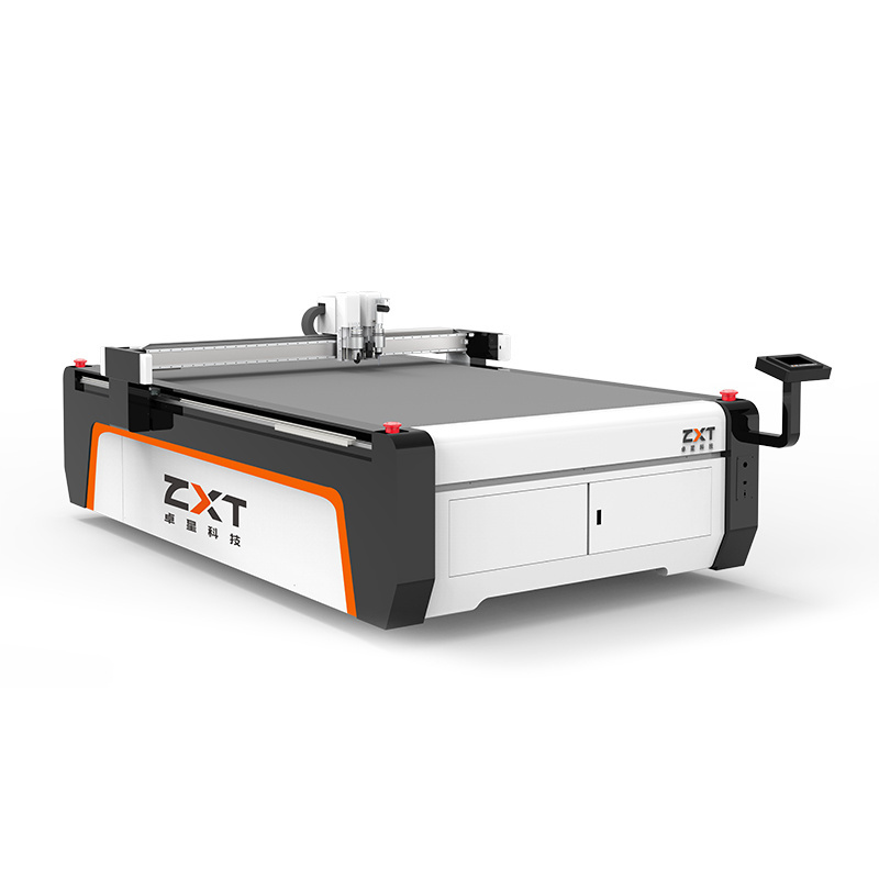 ZXT CNC Automatic PVC Plastic Cutting Oscillating Knife PVC Waterproof Fabric/Soft Glass/Tarpaulin Cutting Machine