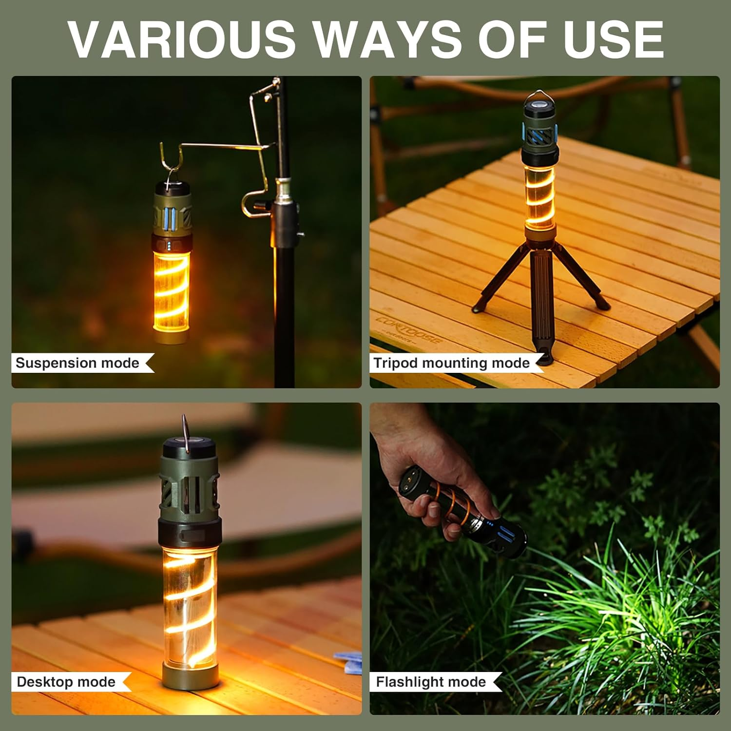 Mosquito Repeller Lamp 3-in-1 USB Rechargeable Camping Light Flashlight IPX5 Waterproof Portable Electric Bug Zapper