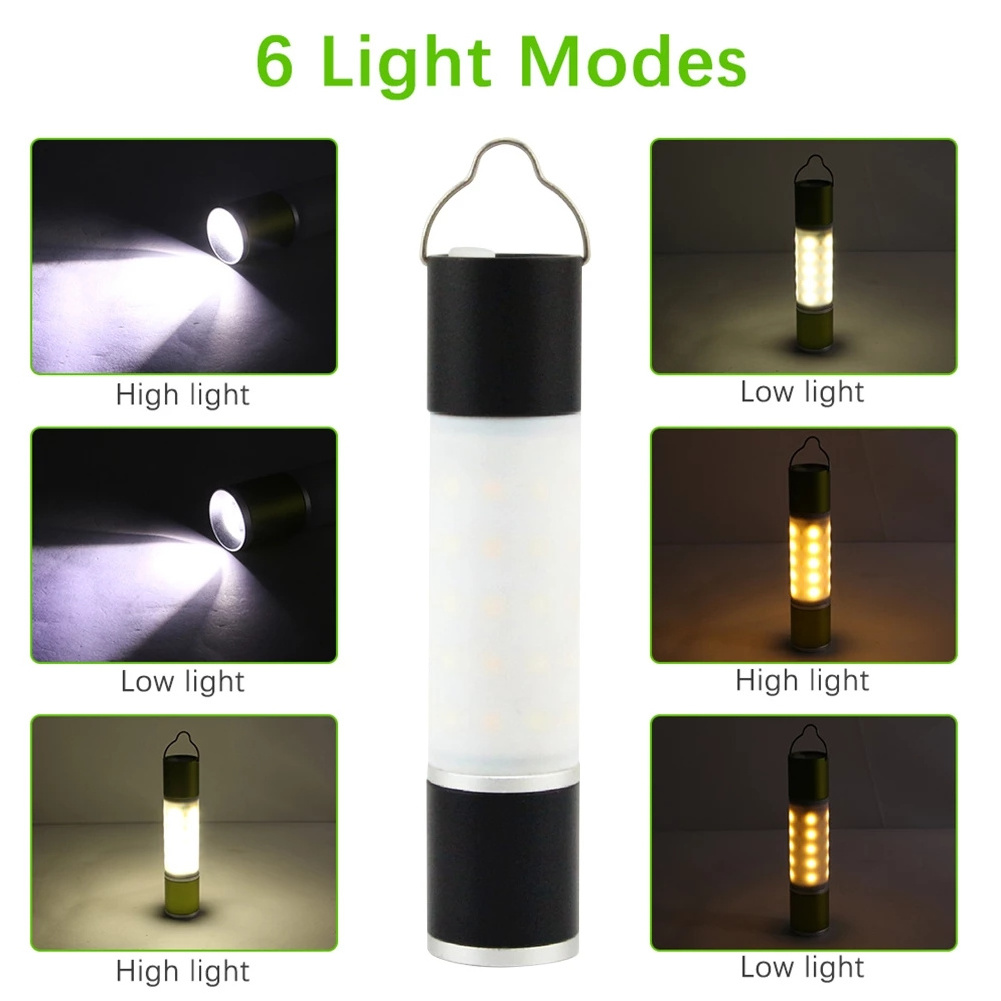 Warm light zoom flashlight Rechargeable LED magnet mini camping light