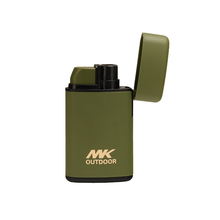 MK supplier Quad Blue fire Jet Flame Torch Lighter Custom Logo Gas Refillable Candle Windproof Butane Cigar Torch lighter