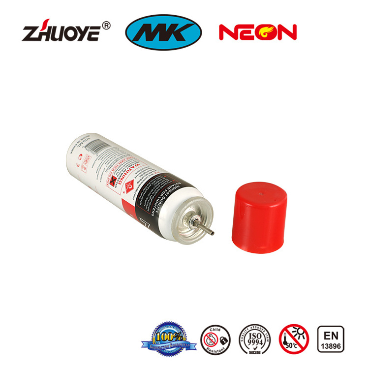 100ML mini High Quality Cheap Butane Gas OEM Brand Neon Premium Performance Expectation Butane Gas Lighter Refill