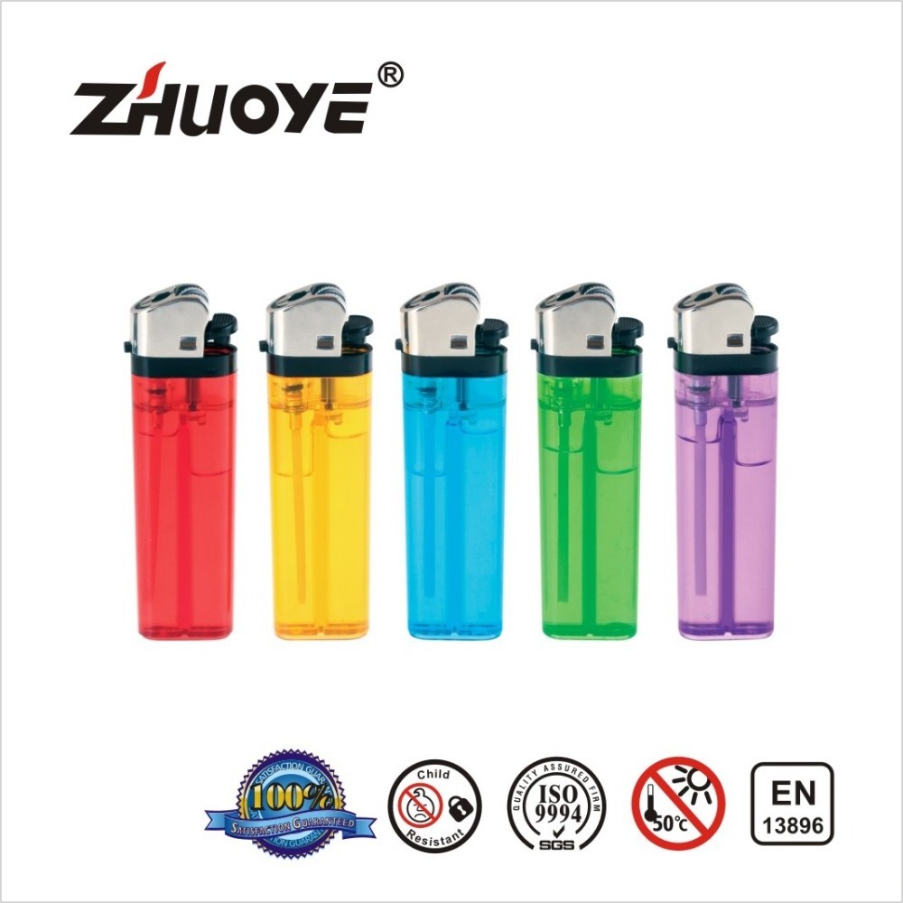 Zhuoye High Quality Custom Lighter Cigar Cigarette Smoking Candle lighter Disposable Kitchen Gas Flint Lighter