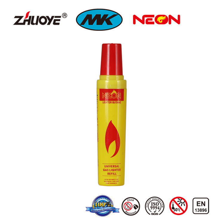 18 ML Zhuoye Lighter High Quality Plastic Material Premium Performance Expectation Butane Gas Refill