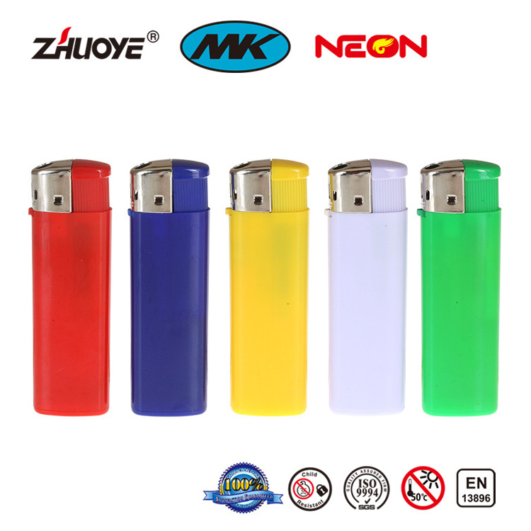 Transparent color factory Wholesale disposable lighter Custom Logo Classic lighter cigarette refillable Electric Lighter