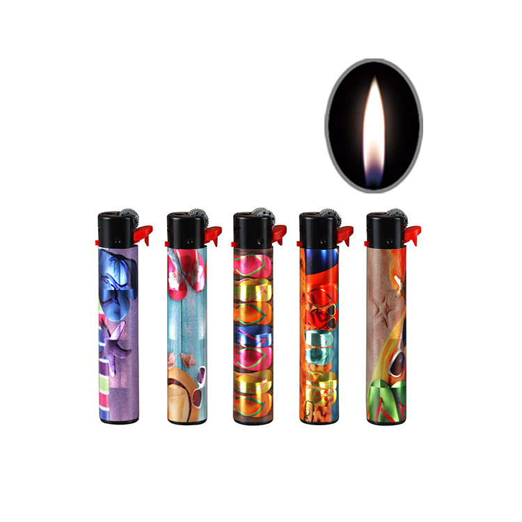 MK wholesaler Disposable Candle Lighter Torch Custom Logo Art Table Flint Lighter Cigarette lighter in bulk