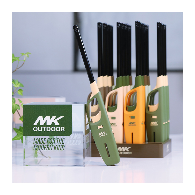 MK smoking electric mini lighters flashlight cigarette encendedores bbq lighter custom bbq lighters