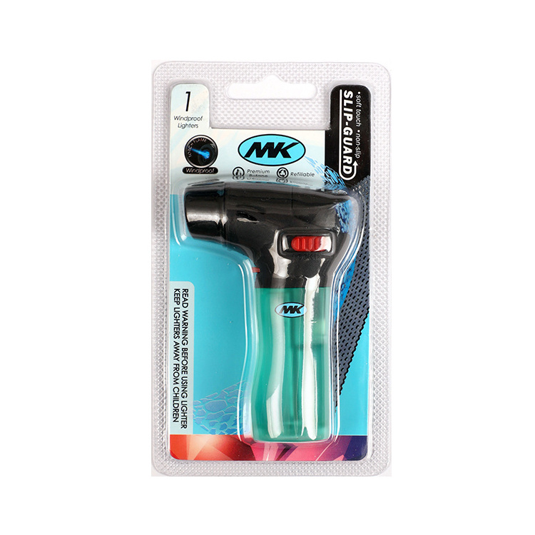 MK  wholesale lighter Custom logo Kitchen Cooking Gas Torch Lighter Refillable Turbo Jet flame Mini Torch Lighter