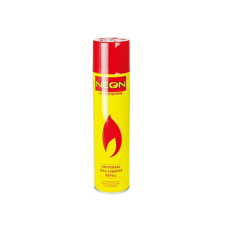 250ML High Quality Cheap Butane Gas OEM Brand Neon Premium Performance Expectation Butane Gas Lighter Refill