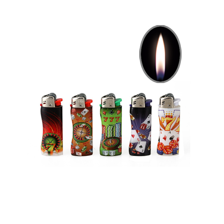 2021China Wholesales Honest Lighter Art Fire Candle Encendedor Sigaret Branded Lighter Custom Logo Refillable Mini Flint Lighter