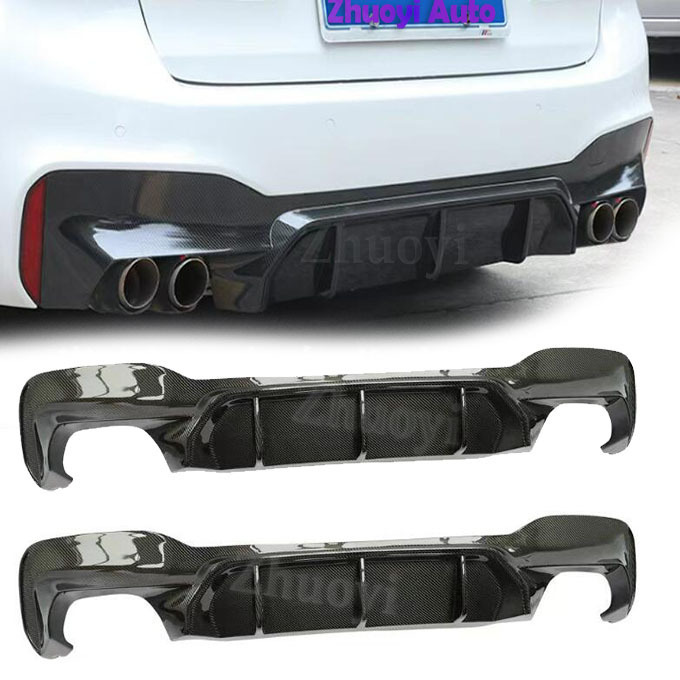 Modified Accessories For BMW 5 Series G30 G38 Rear Bumper Diffuser Exhaust Rear Spoiler Carbon Fiber M5 Body Kit Hood Side Skirt