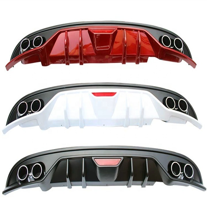 Upgrade Rear Bumper Diffuser For Hyundai ELANTRA 2016 2017 Quad Dual Exhaust Spoiler Modified Accessory body kit auto parts 2015