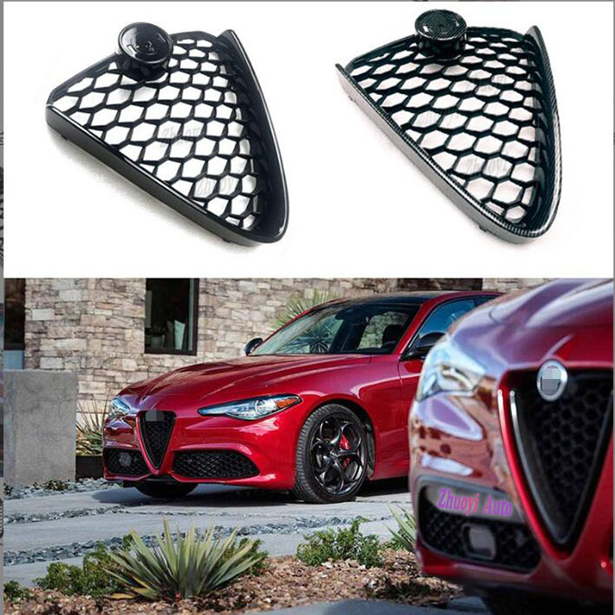 156121212 OEM 156143884 Front Bumper Grille For Alfa Romeo Giulia Stelvio Carbon Fiber Auto Spare Parts Tuning Accessory Bodykit