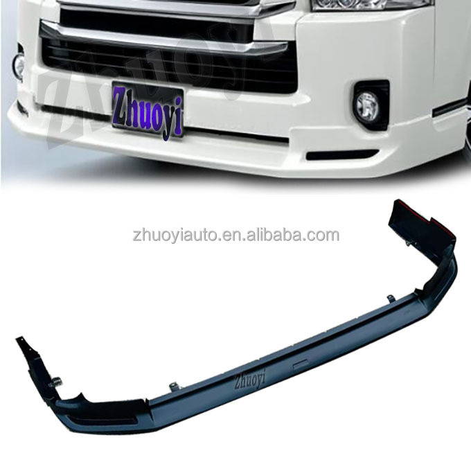 Custom TRD Front Bumper Lip For  Hiace Spoiler Accessory 200 Series Mini Van Commuter Bus Tuning Parts Wide Narrow Bodykit