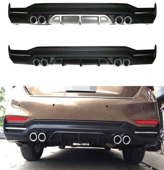 Modified Accessories For Hyundai ACCENT 2018 Rear Bumper Diffuser Exhaust Rear Spoiler Carbon Fiber Body Kit Hood Side Skirt