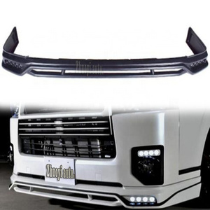 ROWEN Custom Front Bumper Lip With Light For Toyota HIACE 200 Series Van 2005-2018 Commuter Wide Body Kit Tuning Accessory Parts