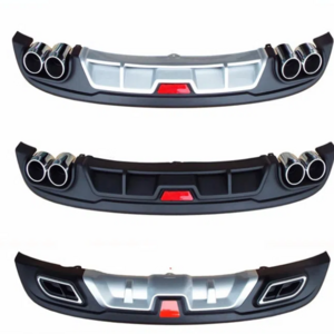 Factory Car Rear Diffuser For Hyundai ELANTRA Avante LANGDONG 2012-2018 With Exhausts Tips Body Kit PP Accessories Red Reflector