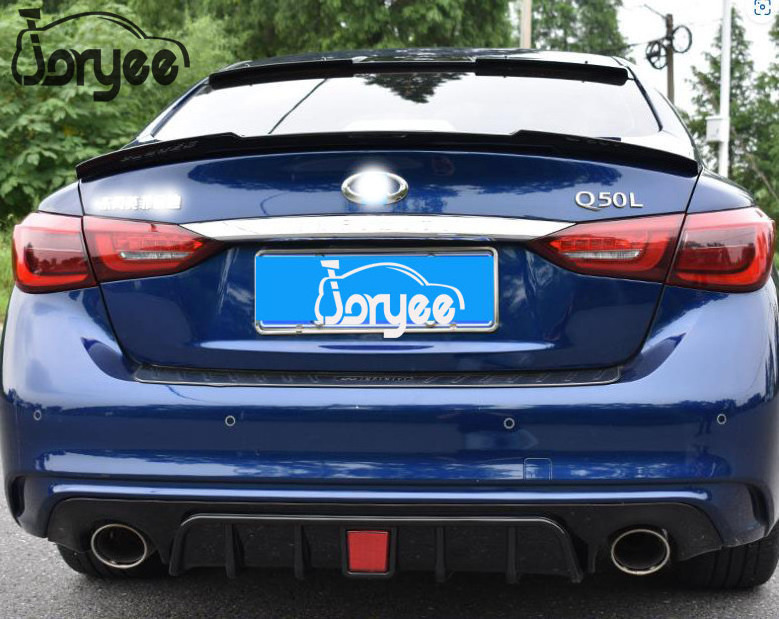 2023 M4 Style Rear Spoiler For Infiniti Q50 Q50S 2014-2022 Carbon Fiber Boot Lips PSM Trunk Wing ABS Car Bumper Tuning Accessory