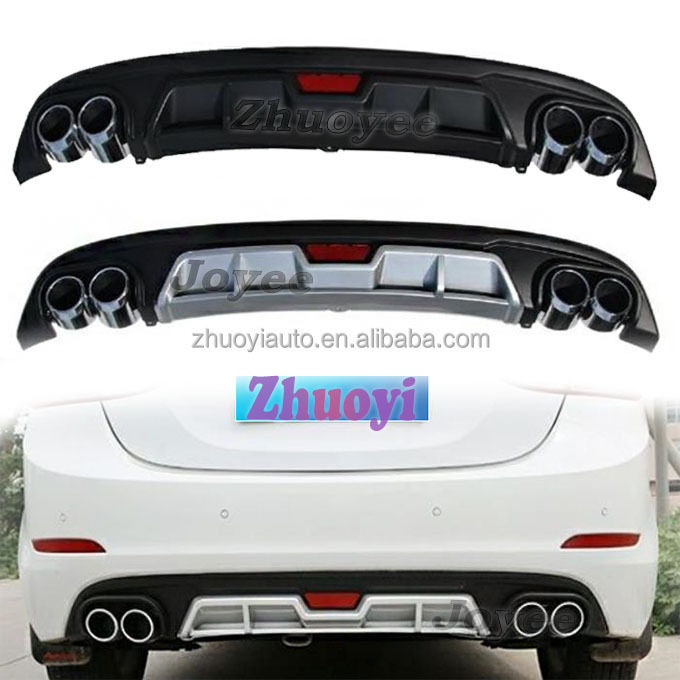 Factory Car Rear Diffuser For Hyundai ELANTRA Avante LANGDONG 2012-2018 With Exhausts Tips Body Kit PP Accessories Red Reflector