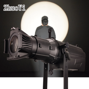 Led Image Light 200W LED Profile Spot Leko Fixed Lens Profile Led Mute Spotlight for Theater Church Movie Films Stage Light