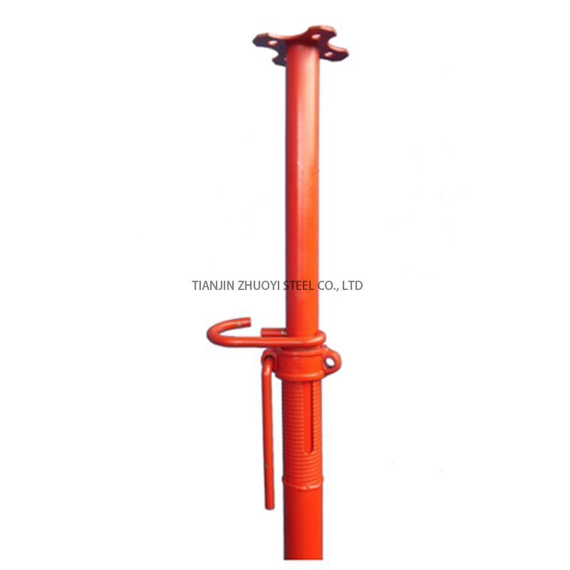 Shoring Jack Post Formowork Galvanized Adjustable Steel Push Pull Prop Formwork Props Scaffold With Round Base For Wall