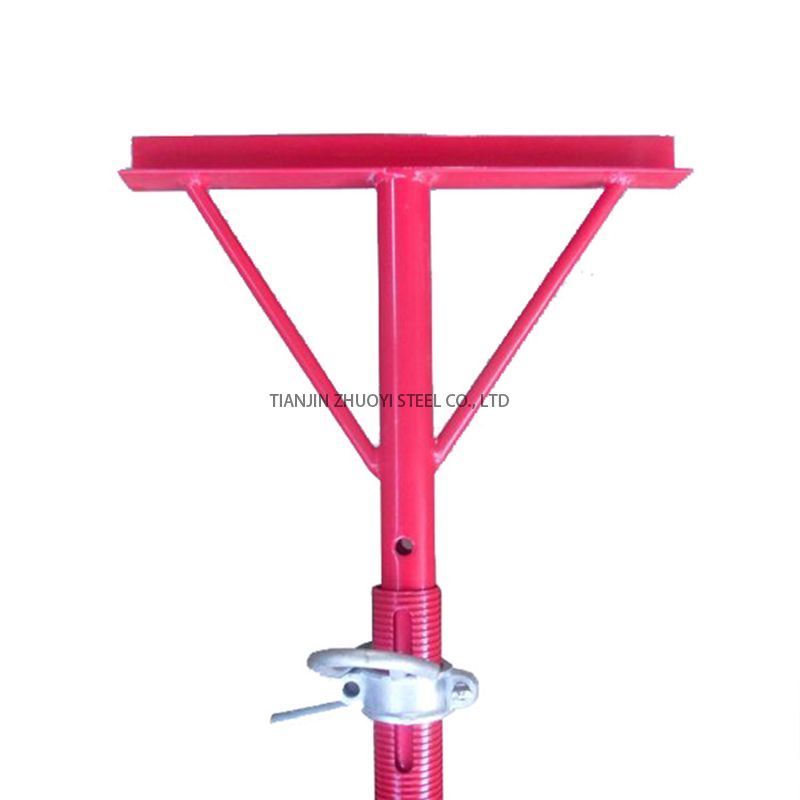 Shoring Jack Post Formowork Galvanized Adjustable Steel Push Pull Prop Formwork Props Scaffold With Round Base For Wall