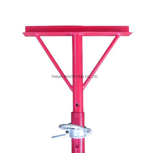 Shoring Jack Post Formowork Galvanized Adjustable Steel Push Pull Prop Formwork Props Scaffold With Round Base For Wall